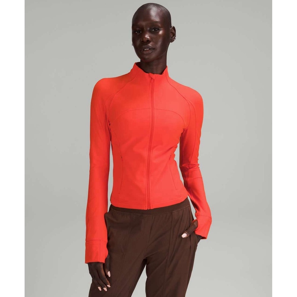 Lululemon Cropped Define Jacket‎ *Nulu Solar Orange Size 6 Athletic Running Yoga